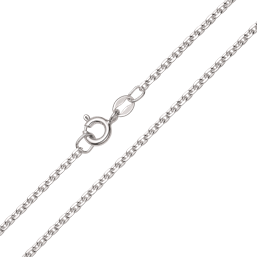 Anker facet sølvhalskæde, tråd 0,6 mm / bredde 1,6 mm og længde 80 cm