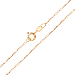 Forgyldt sterling venezia halskæde, 1,00 mm og længde 36 cm fra Støvring design