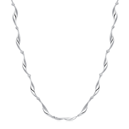 Sølv collier rhodineret