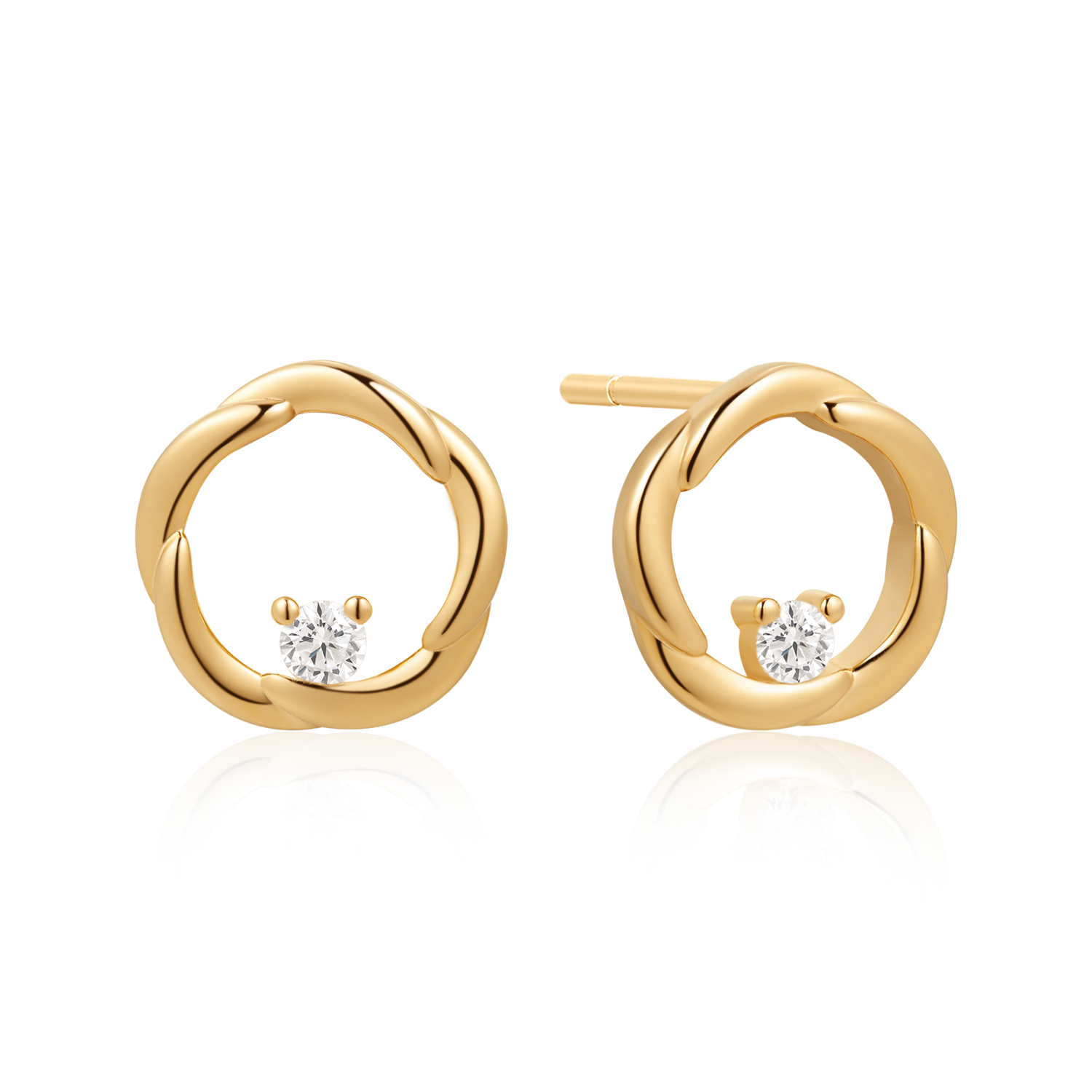 Sølvforgyldt ørestikker