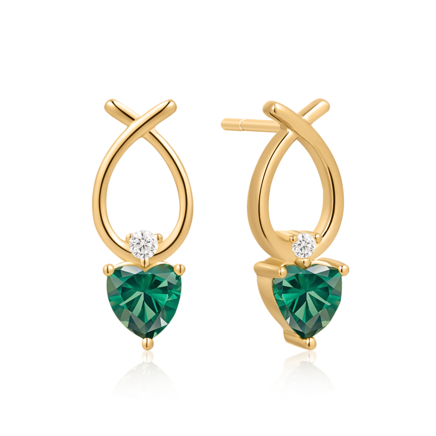 Sølvforgyldt ørestikker