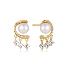 Sølvforgyldt ørestikker