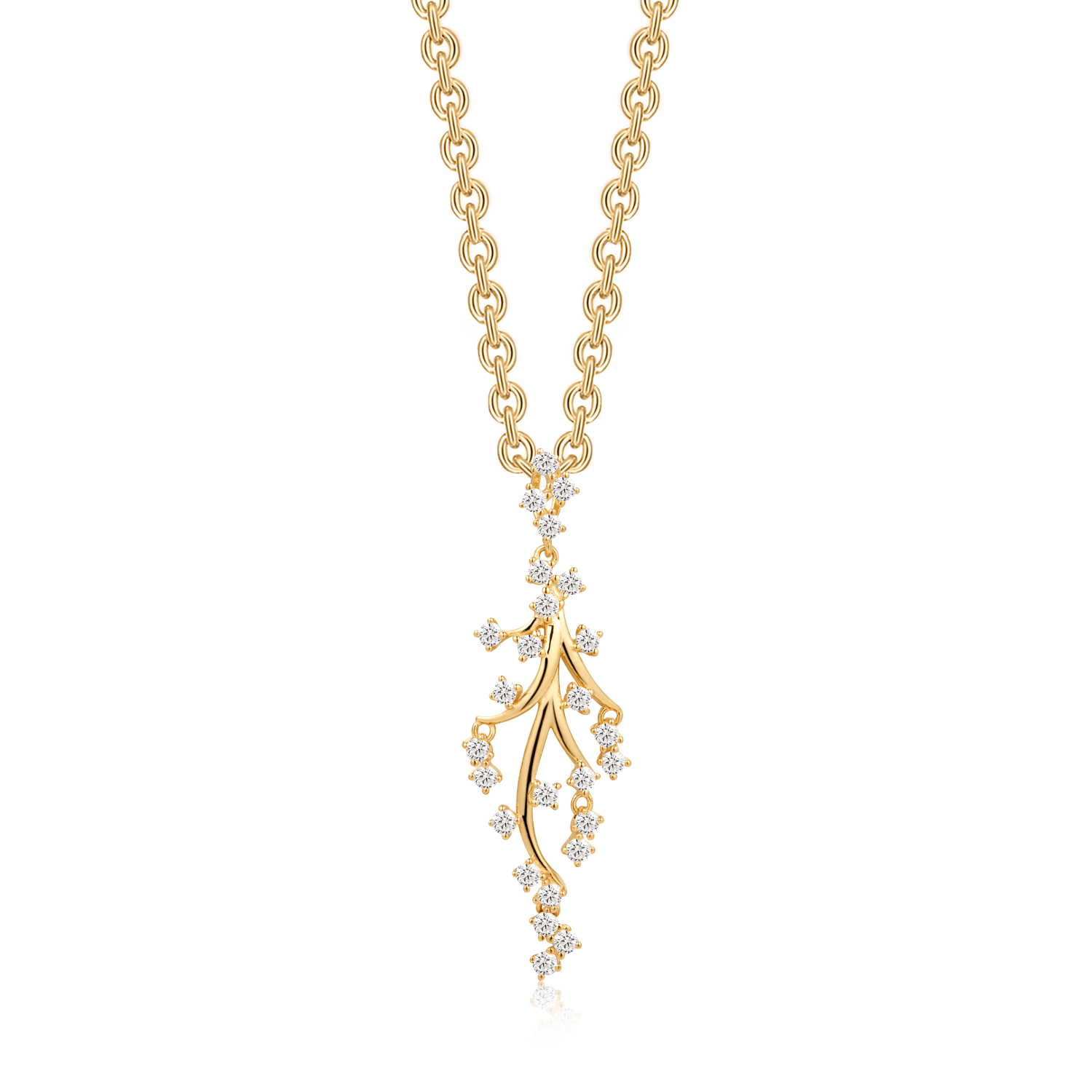 Sølvforgyldt halskæde