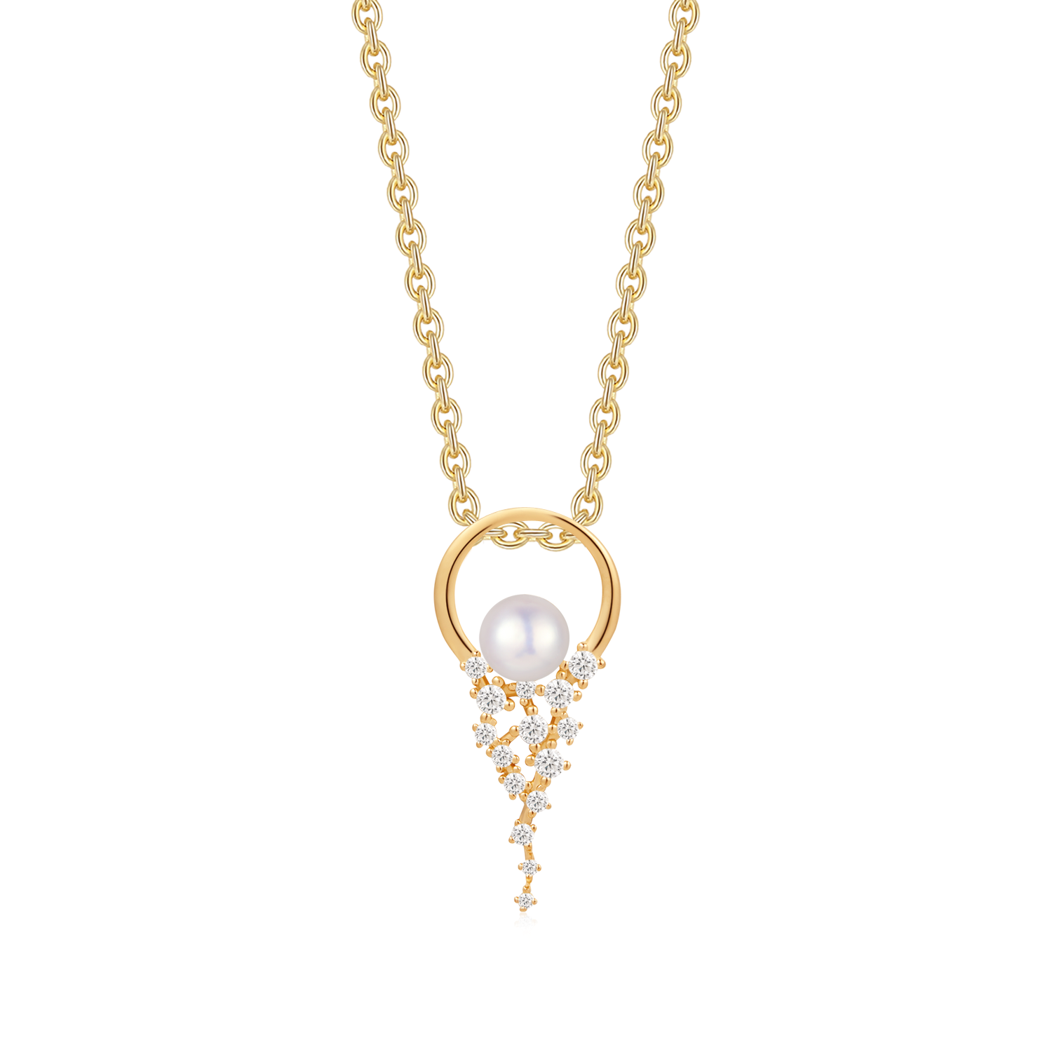 Sølvforgyldt halskæde