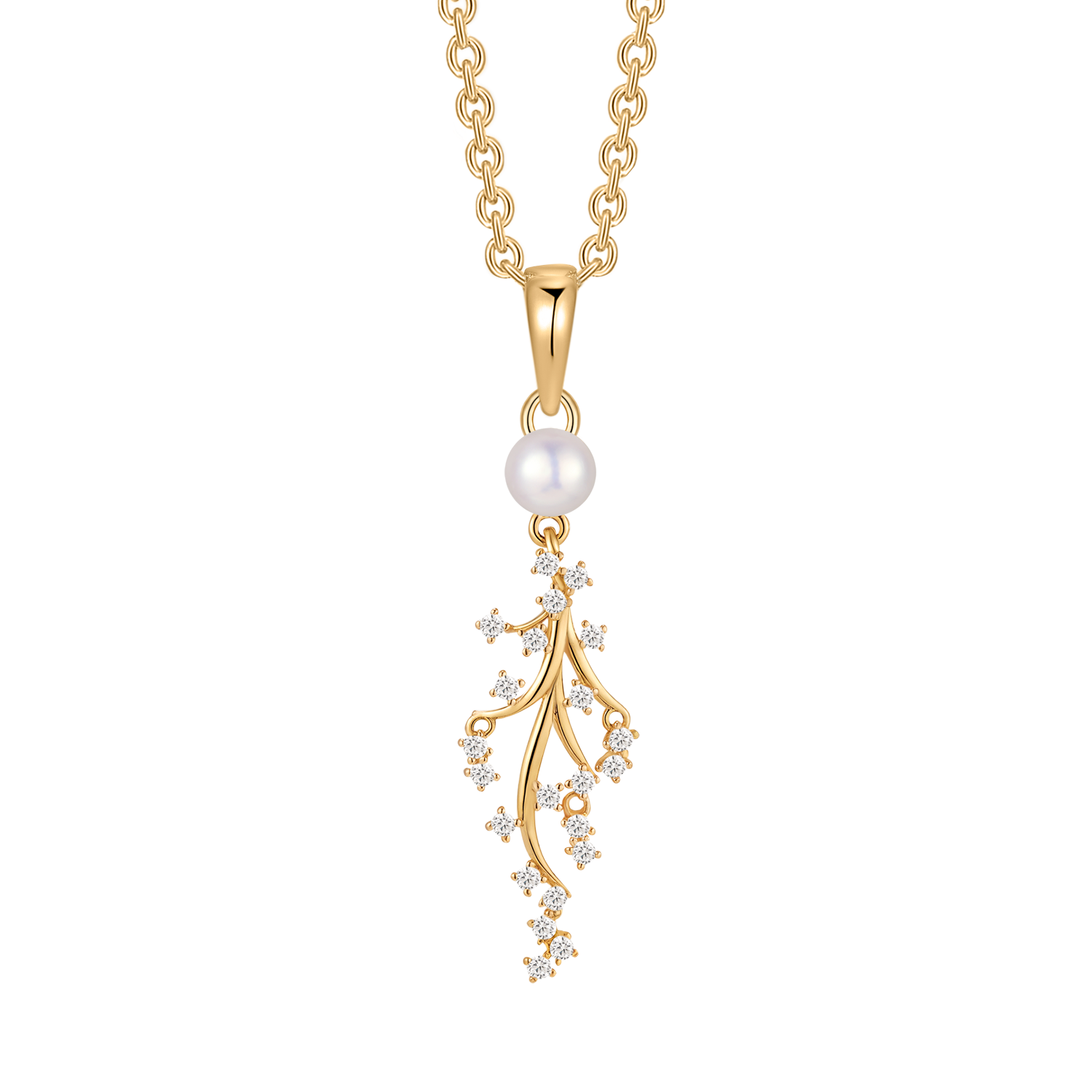 Sølvforgyldt halskæde