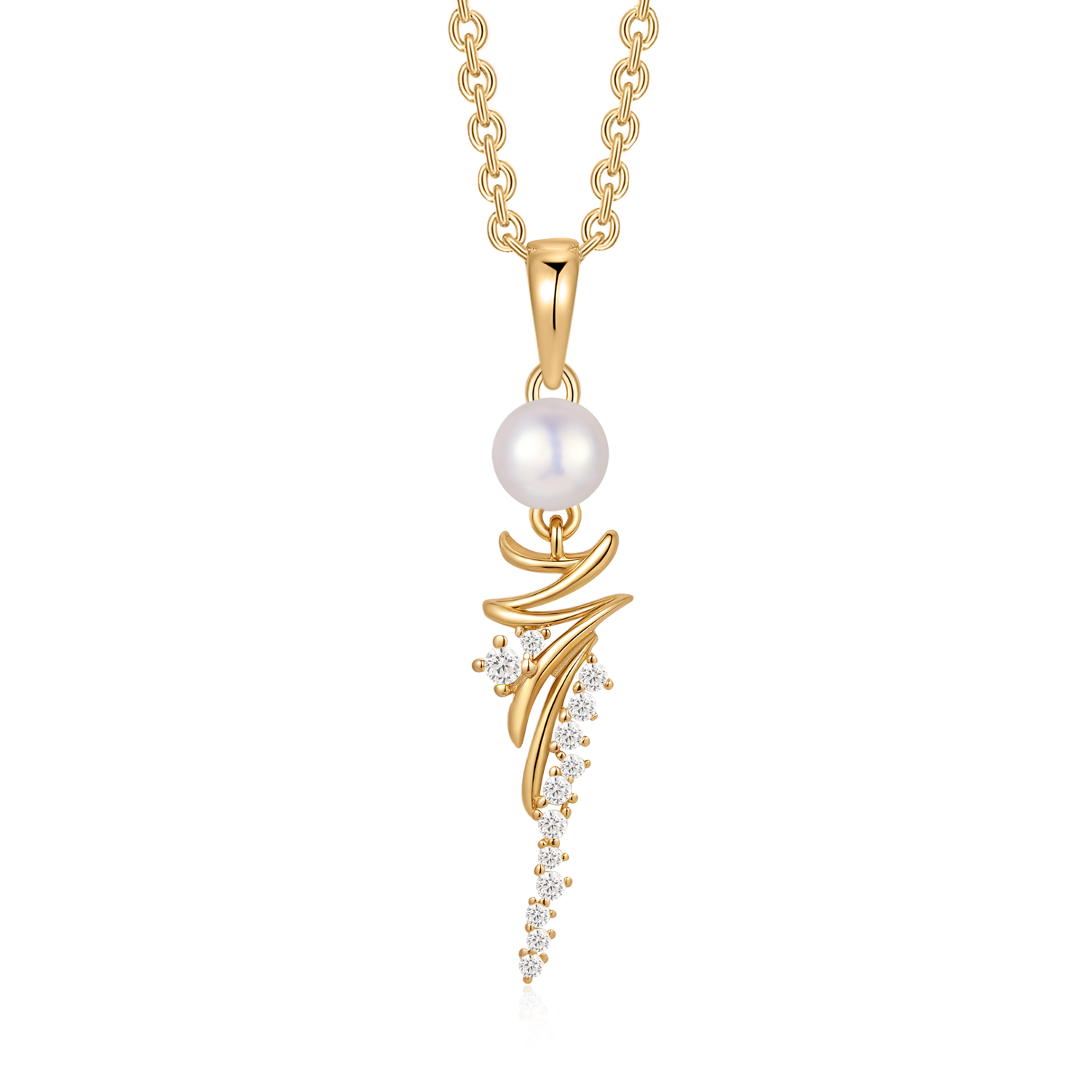 Sølvforgyldt halskæde